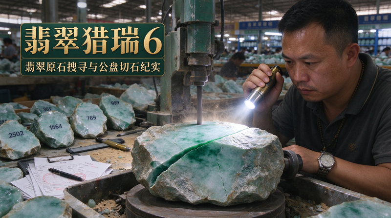 翡翠猎瑞 6:翡翠原石搜寻与公盘切石纪实-毅衡部落