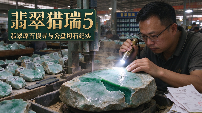 翡翠猎瑞 5：深入原石矿区，记录翡翠开采选料、公盘估价与切石博弈全过程-毅衡部落