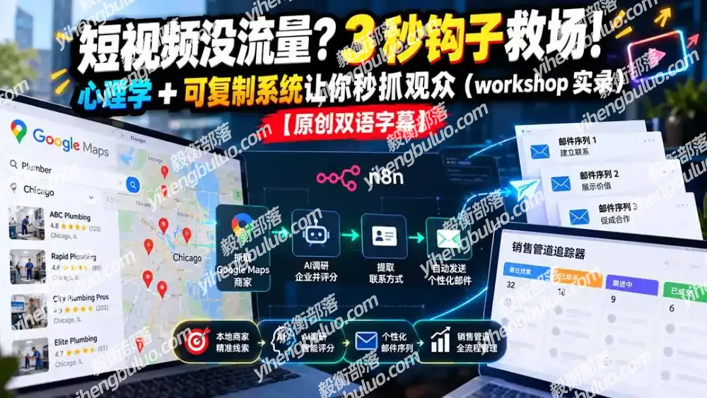 短视频没流量?3 秒钩子救场!心理学 + 可复制系统让你秒抓观众(workshop 实录-毅衡部落
