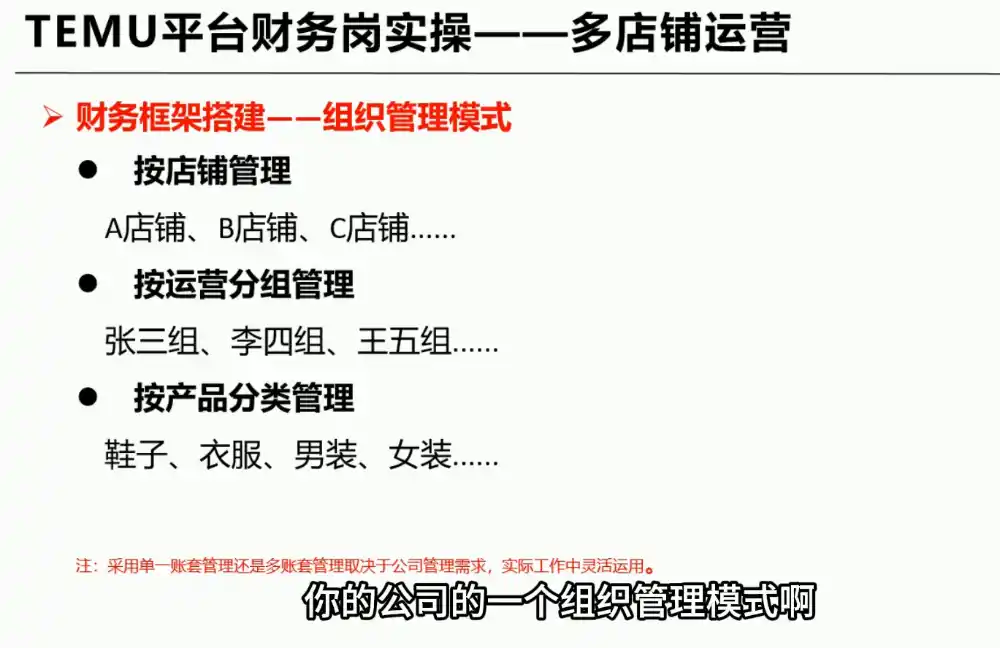 TEMU全盘账务实操课:账单导出、科目设置、利润核算