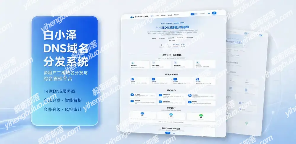 白小泽DNS域名分发系统 公测版 v1.0.0-毅衡部落